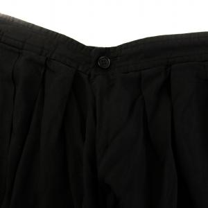 COMME des GARCONS COMME des GARCONS コムコム サルエルパンツ タック ボタンフライ S 黒 ブラック /BB