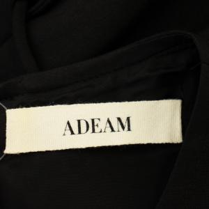 ADEAM レースアップ ノースリーブ ワンピース 38387 ロング 0 黒 ブラック /G