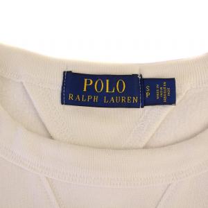 POLO RALPH LAUREN スウェット トレーナー プルオーバー 長袖 クルーネック ビッグポニー 刺繍 S 白 /BM