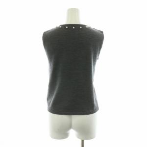 FOXEY ニット カットソー ノースリーブ 38 グレー 36757