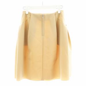 FOXEY NEW YORK イリプスフレアスカート ひざ丈 38 ベージュ 36424 /AN35