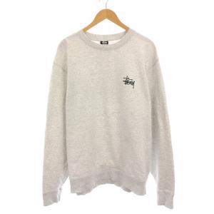 裏起毛 スウェット トレーナー クルーネック 長袖 XL ライトグレー 1914649 /YM