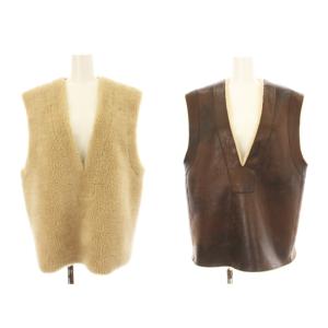 R'IAM 23AW フェイクムートン Vest 23010922602030 ベスト プルオーバー リバーシブル