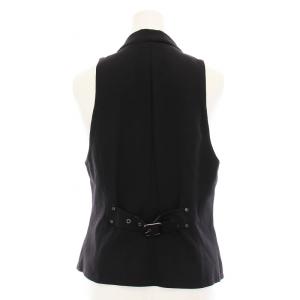 BURBERRY BLUE LABEL ベスト ジレ 前開き 38 黒 FY508-228-09 /YM