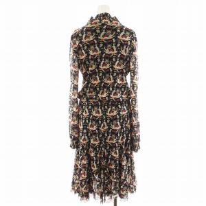 VIVIENNE TAM ワンピース ロング丈 長袖 龍 40 黒 ブラック 09276044 /AN22