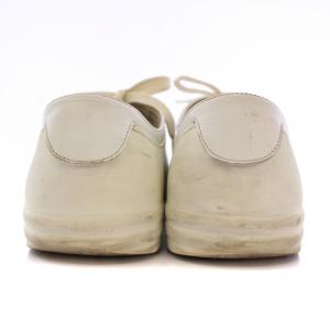 CHANEL ローカットスニーカー シューズ 厚底 レザー 切替 ココマーク 38 白 ホワイト /BB