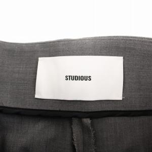STUDIOUS 24SS ハイウエストテーラードスカート タイト ロング マキシ ジップフライ タック 1 グレー 124244055