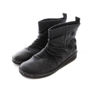 センソユニコ ショートブーツ ドット 黒 /YM