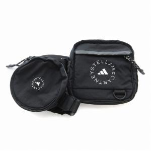 ブラック ロゴ ポーチ ショルダーバッグ ナイロン ロゴ 黒 ブラック HY4068 /EE