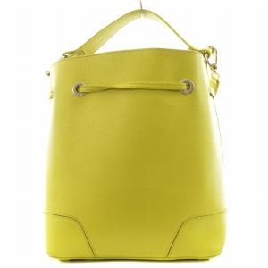FURLA ステイシー ハンドバッグ ショルダーバッグ 2way ポーチ付き レザー 黄緑 /AN29 D