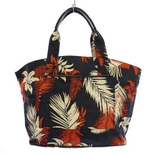 デルタ航空 コラボ ハンドバッグ 総柄 ナイロン 紺 赤 /BM