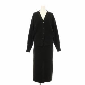 23AW ウォッシャブルストレッチニット Vネックカーディガン Iラインスカート 23080462113030