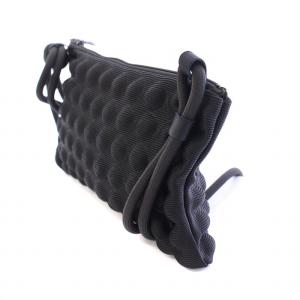 PLEATS PLEASE ISSEY MIYAKE ショルダーバッグ メッシュ エンボス加工 黒 ブラック /BB