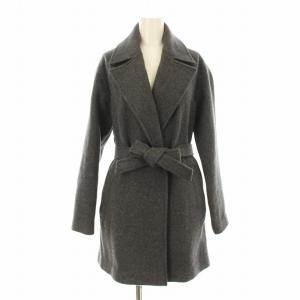 CLEVERNESS LOIS ウールコート 3309645 ロング トッパー ベルト付き 36 グレー