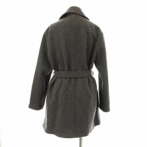 theory luxe CLEVERNESS LOIS ウールコート 3309645 ロング トッパー ベルト付き 36 グレー