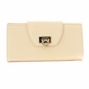 ガンチーニ 長財布 二つ折り ウォレット レザー 小銭入れあり ベージュ IR-224209 /KU