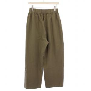JOURNAL STANDARD L'ESSAGE 24SS リノリオグログランイージーパンツ タック ウエストゴム 麻 リネン混 38 カーキ 24030370050010