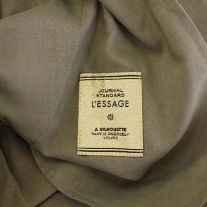 JOURNAL STANDARD L'ESSAGE 24SS リノリオグログランイージーパンツ タック ウエストゴム 麻 リネン混 38 カーキ 24030370050010