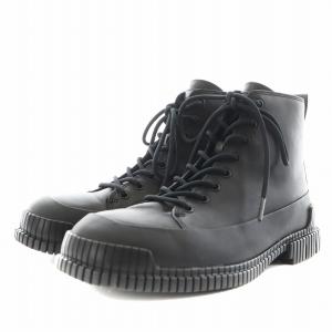 CAMPER ピックス PIX ショートブーツ レースアップ レザー 40 黒 ブラック K300277 /AN15