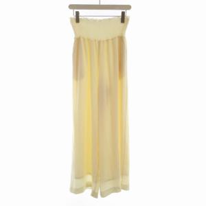 ワイドパンツ イージー ハイウエスト 36 アイボリー 241611 /RO