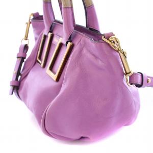 Chloe ETHEL エテル 2WAY ハンドバッグ ショルダーバッグ レザー ロゴ 紫 パープル 04-12-50-65