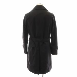 MACKINTOSH ステンカラーコート ミドル丈 コットン アウター 38 黒 ブラック YG-SM-SM /AN23