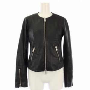ライダース ラムレザージャケット 羊革 アウター UK6 黒 AS320982R /TK