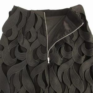 CELFORD リーフレーススカート マキシ ロング 36 黒 ブラック CWFS204018 /RO