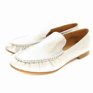 1110771 スリッポン レザー US7 24cm シルバーカラー /KU