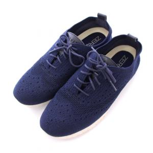 COLE HAAN ZEROGRAND ゼログランドスティッチライトオックスフォード スニーカー 8B 紺 ネイビー W06730