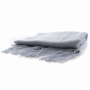 LANVIN collection タグ付き マフラー ストール フリンジ ライトブルー /RO