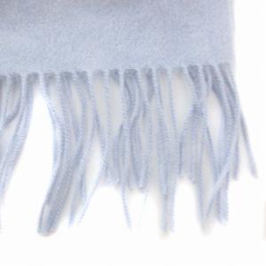 LANVIN collection タグ付き マフラー ストール フリンジ ライトブルー /RO