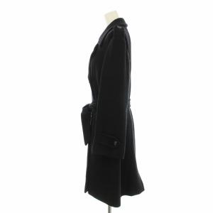 SPORT MAX Pコート ピーコート ロング ウール ベルト付き 40 黒 ブラック /KU