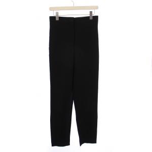フィービー期 スラックスパンツ ストレート ジップフライ ストレッチ サイドファスナー シルク 34 黒