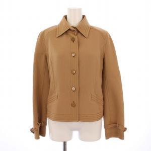 Harrods セットアップ 上下 シャツジャケット タイトスカート ひざ丈 ウール 1 ピンクベージュ /BM