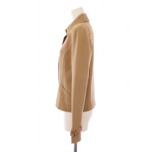 Harrods セットアップ 上下 シャツジャケット タイトスカート ひざ丈 ウール 1 ピンクベージュ /BM