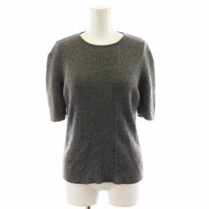 ニット カットソー 半袖 ウール XS グレー /AN13