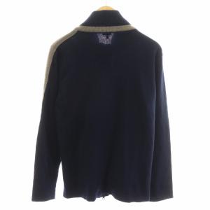 ARMANI JEANS ニットジャケット ジップアップ ウール XXL 紺 ネイビー C6W17TP /AN31