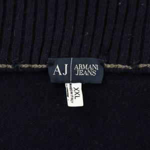 ARMANI JEANS ニットジャケット ジップアップ ウール XXL 紺 ネイビー C6W17TP /AN31