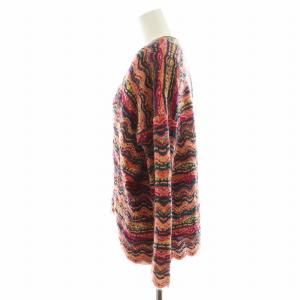MISSONI アンサンブルニット カーディガン ニット カットソー ノースリーブ ボーダー柄 モヘヤ 42 40 マルチカラー