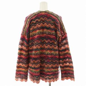 MISSONI アンサンブルニット カーディガン ニット カットソー ノースリーブ ボーダー柄 モヘヤ 42 40 マルチカラー