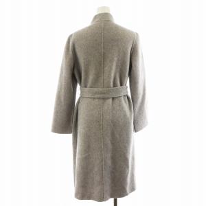 ANAYI コート ロング丈 バイカラー ウール アウター 36 ピンク ライトグレー /AN29