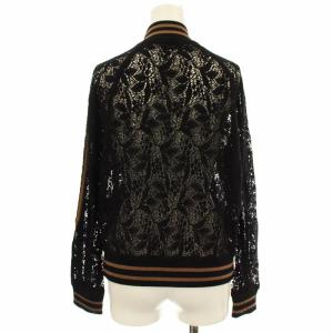 伊太利屋 GKITALIYA レース ジャージ ブルゾン ジップアップ ジャケット 7 黒 茶 /G