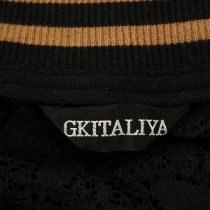 伊太利屋 GKITALIYA レース ジャージ ブルゾン ジップアップ ジャケット 7 黒 茶 /G