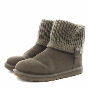UGG australia ムートンブーツ ショートブーツ 22.5cm グレー F16017D /AN10