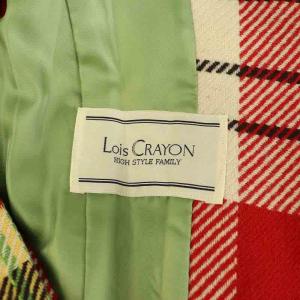 Lois CRAYON ステンカラーコート チェック 比翼ボタン ステッチ M マルチカラー /MY OS