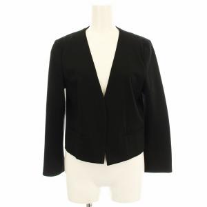 ノーカラージャケット 115-7250600 4 黒 ブラック /G