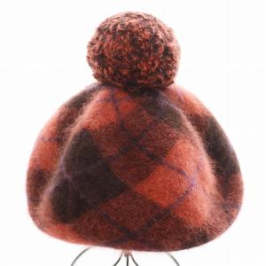 Vivienne Westwood オーブ ベレー帽 アンゴラ ウール混 レッド