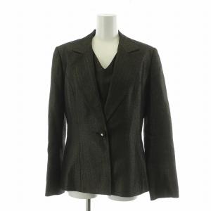 Harrods シングルスーツ セットアップ 3点セット スラックスパンツ テーラードジャケット ベスト ラメ 3 ブラック