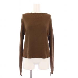 24SS off shoulder プルオーバー ニット カットソー オフショルダー クロップド丈 長袖